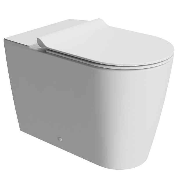 GSI KUBE X WC mísa kombi spodní/zadní odpad, Swirlflush, 36x63cm, bílá dual-mat