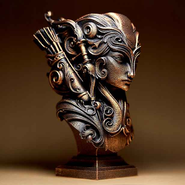 Střelec Znamení zvěrokruhu Žena Fantasy Figurka Soška 3D dekorace 15 cm