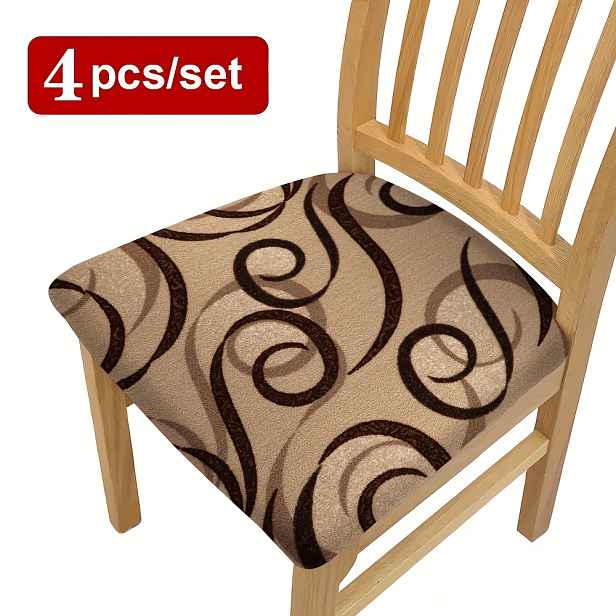 TEMU 2/4/6 ks, Kávově barevný pozadí, jednoduchý styl, potištěný potah na polštář, špičkový texturovaný , pratelný v pračce, odnímatelný, lehký,
