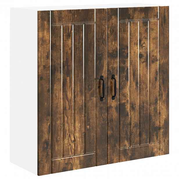 vidaXL Nástěnná skříňka LUCCA Kouřový dub 80 x 31 x 80 cm