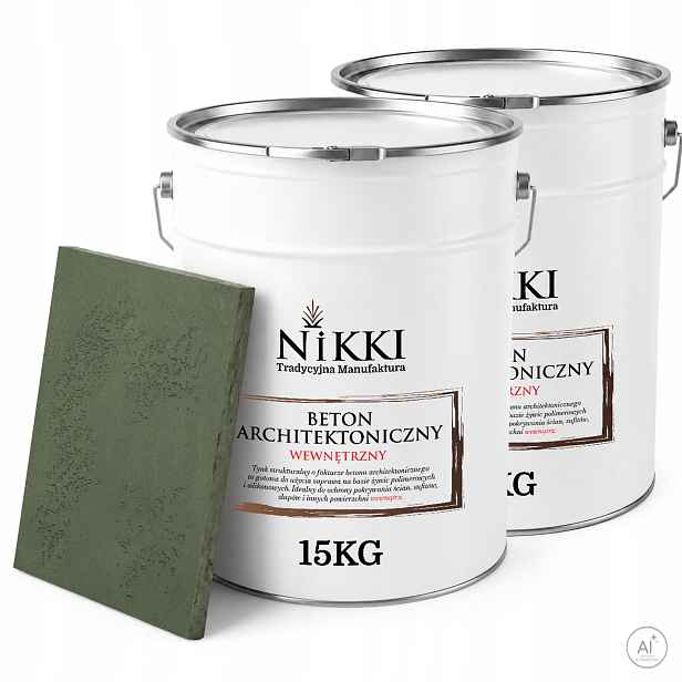 Dekorativní omítka se strukturou Betonu Vnitřní 2 x 15 kg Zelená Tmavá F466