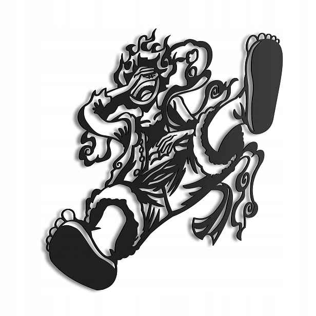 Dřevěný 3D obraz Luffy One Piece Nástěnná Dekorace Dárek XL