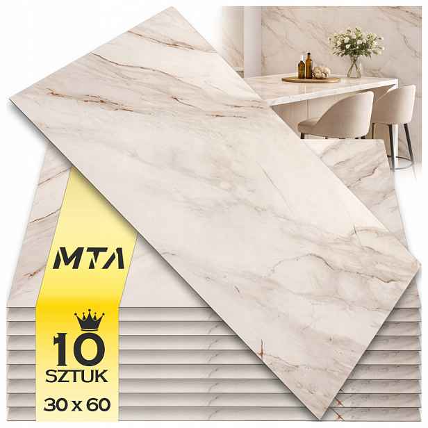 10X Samolepící Panel Bílý Mramor Pvc Nástěnné Panely Laminát 30 cm 5 ks