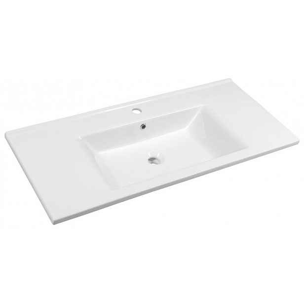 AQUALINE - ZUNO 100 keramické umyvadlo nábytkové 100x45cm, bílá 9100