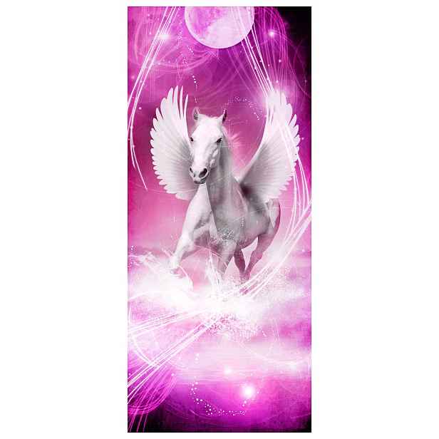 Fototapeta Pegas růžový magický kůň fantasy Inspirace 91x211 lepidlo