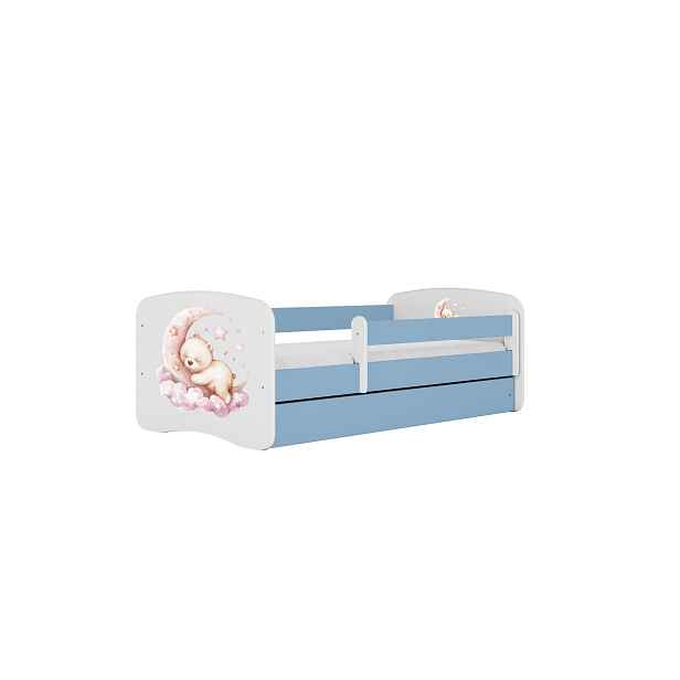 Kocot kids Dětská postel Babydreams medvídek modrá, varianta 70x140, bez šuplíků, s matrací