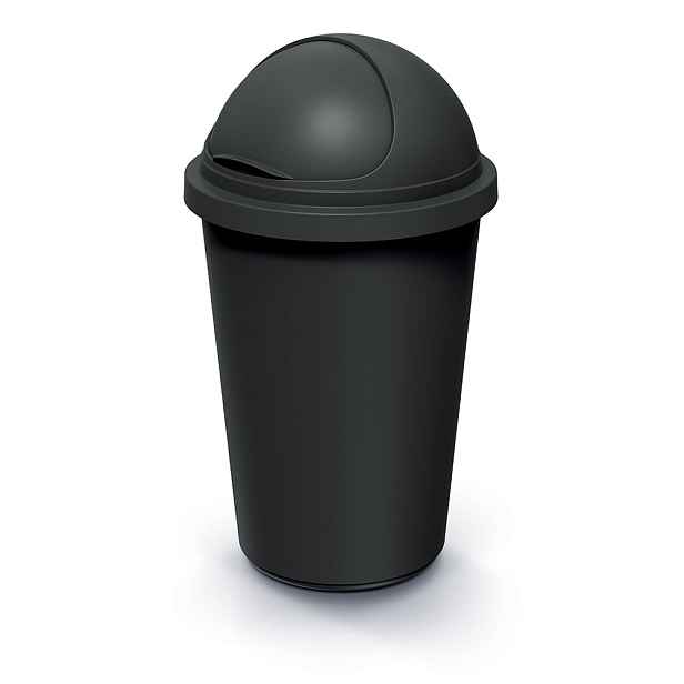 Prosperplast Odpadkový koš COMPACTO ROLL 50 L černý