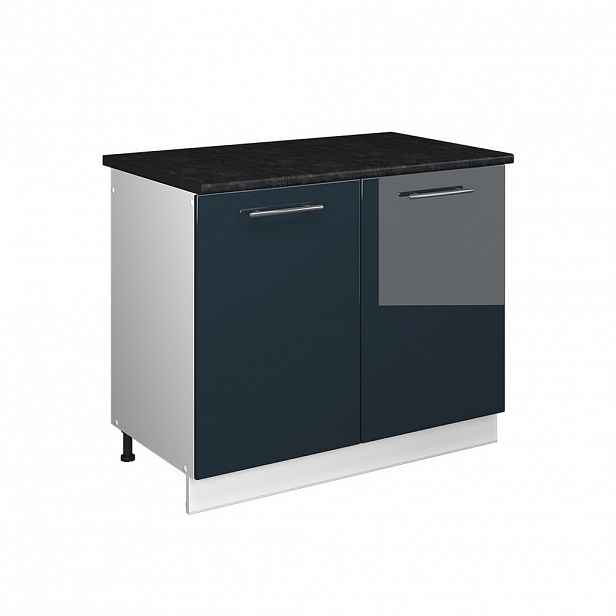 Vicco SKŘÍŇKA POD DŘEZ Fame-Line, Tmavě modrá s vysokým leskem/Bílá, 100 cm, PD Antracit