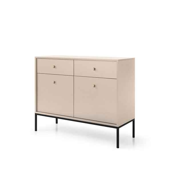 MASSENO KOMODA MONDO, 104/83/39 cm s 2 zásuvkami a 2 dvířky, béžová
