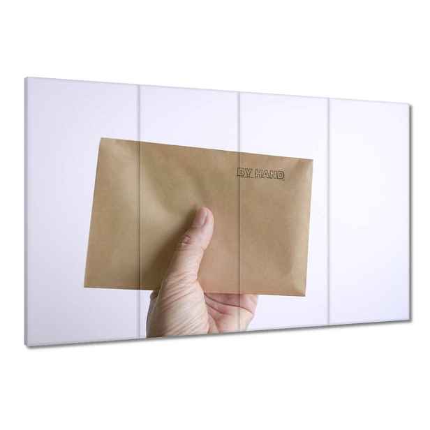 Obrazy 120x80 Hnědá obálka v ruce