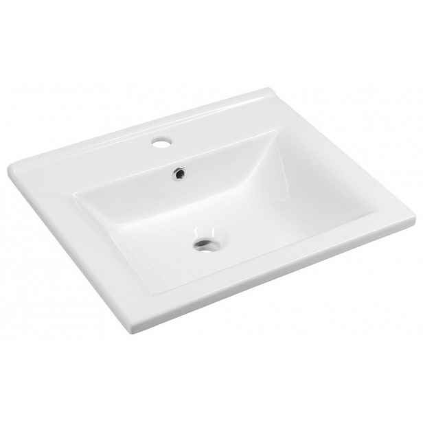 AQUALINE - ZUNO 55 keramické umyvadlo nábytkové 55x45cm, bílá 9055