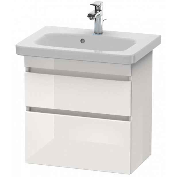 Duravit DuraStyle - Umyvadlová skříňka Compact, 61x58x37 cm, 2 zásuvky, lesklá bílá DS647902222