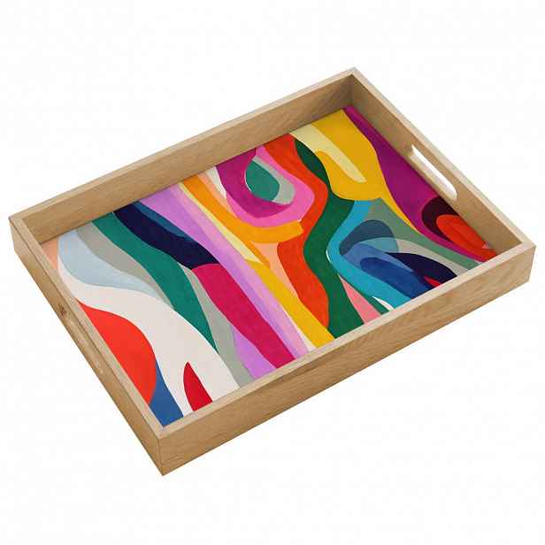OnlyWow SERVÍROVACÍ PODNOS Abstraktní - barevné - vlny - linie 40x30 cm