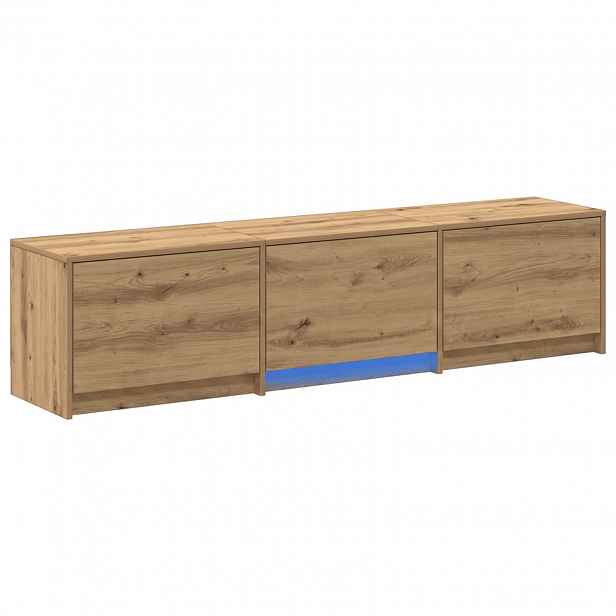 vidaXL TV skříň s LED 165 x 34 x 40 cm Dub artisan Dřevěný materiál