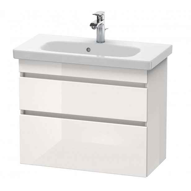 Duravit DuraStyle - Umyvadlová skříňka Compact, 61x73x37 cm, 2 zásuvky, lesklá bílá DS649902222