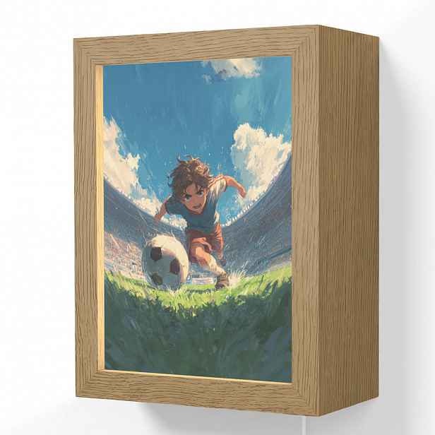 OnlyWow NÁSTĚNNÁ LAMPA Stadion - Fotbalista - Míč 15x20 cm