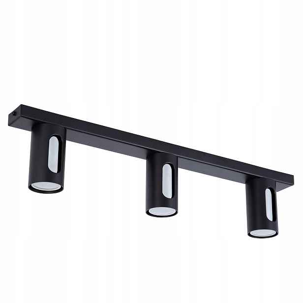 Sigma Lighting Stropní svítidlo Flow černo-stříbrná 3xGU10, 60 cm
