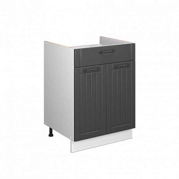 Vicco SPODNÍ SKŘÍŇKA PRO DŘEZ/VARNOU DESKU Fame-Line, Tmavě šedá/Bílá, 60 cm se zásuvkou, bez pracovní desky