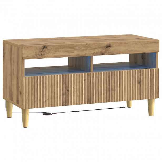 vidaXL LED TV skříň ARNHEM 81 x 35 x 43 cm Dub artisan