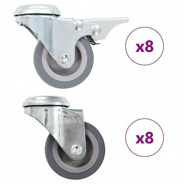 vidaXL 16 ks otočná kolečka s otvorem pro šroub 50 mm