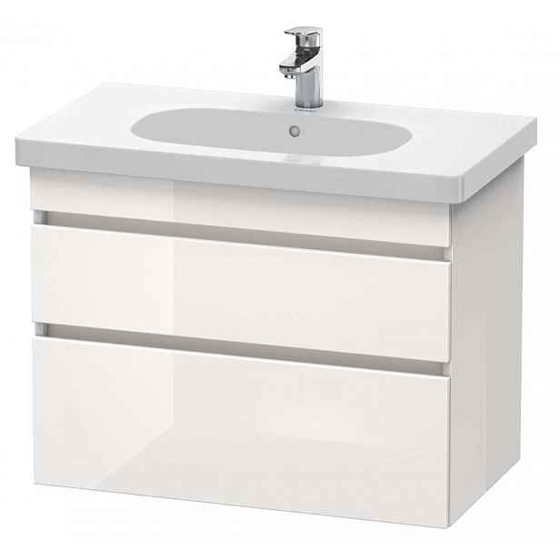 Duravit DuraStyle - Umyvadlová skříňka 61x80x45 cm, 2 zásuvky, lesklá bílá DS648402222