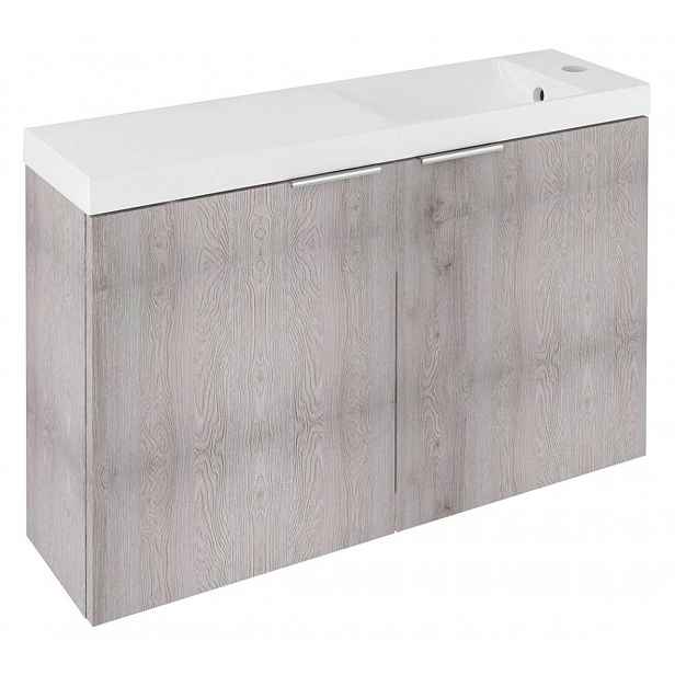 Sapho Latus - Umyvadlová skříňka X 79x50x22 cm, 2x dvířka, dub mocca LT110-SET02