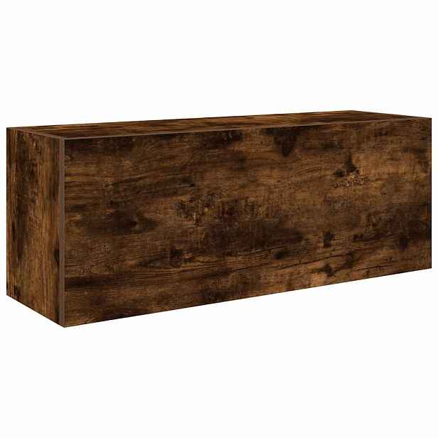 vidaXL Koupelnová nástěnná skříňka kouřový dub 80x25x30 cm kompozit