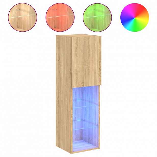 vidaXL TV skříňka s LED osvětlením dub sonoma 30,5 x 30 x 102 cm