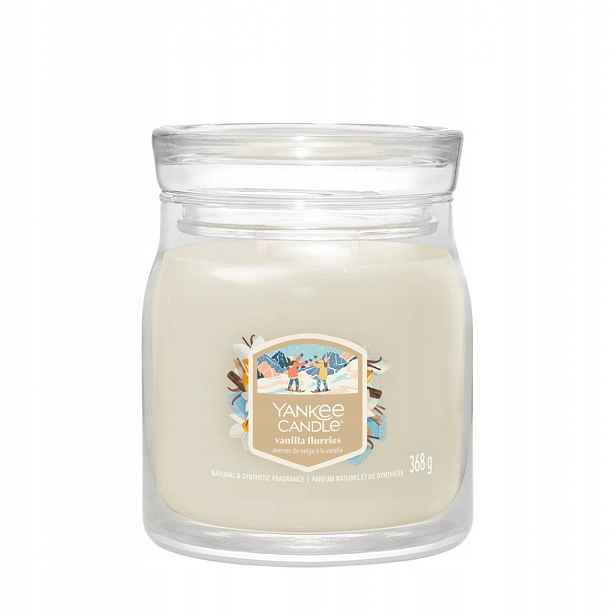 Yankee Candle Vanilla Flurries svíčka střední vůně