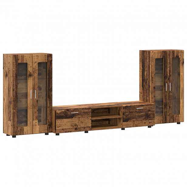 vidaXL Sestava TV skříněk FLORIN 3 ks Staré dřevo Kompozitní dřevo