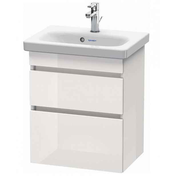 Duravit DuraStyle - Umyvadlová skříňka Compact, 61x50x37 cm, 2 zásuvky, lesklá bílá DS640302222