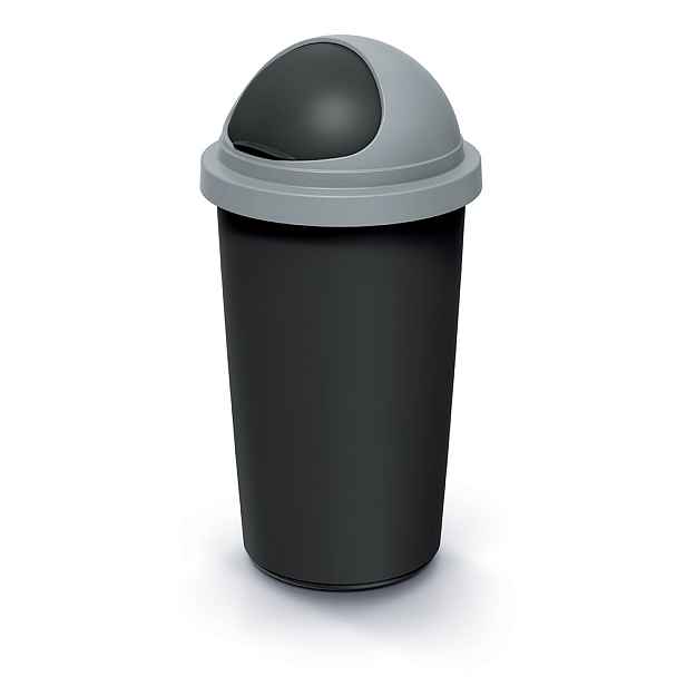 Prosperplast Odpadkový koš COMPACTO ROLL 60 L černý/světle šedý