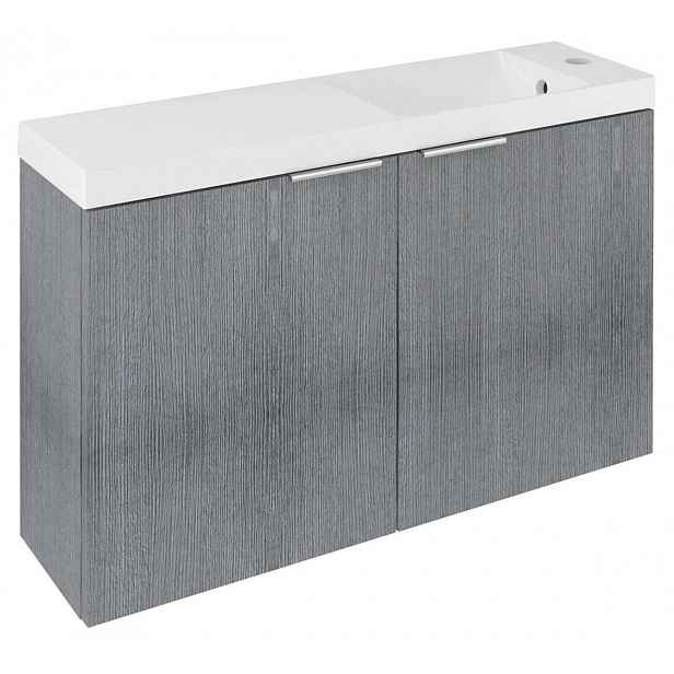 Sapho Latus - Umyvadlová skříňka X 79x50x22 cm, 2x dvířka, dub stříbrný LT110-SET03