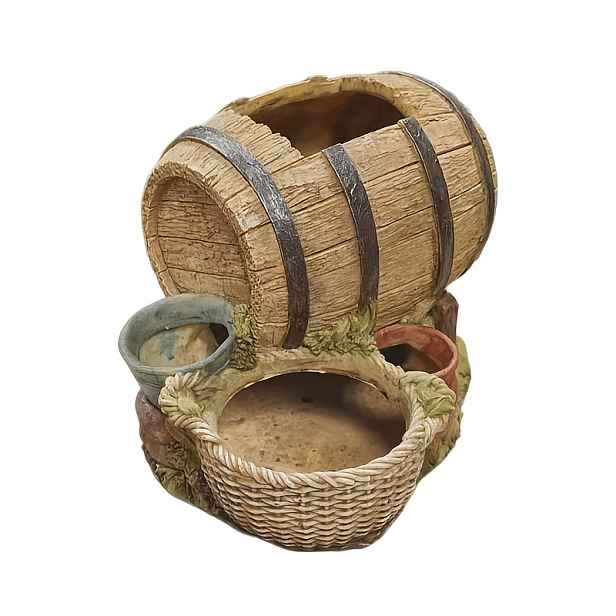 TEMU 1 ks 6palcový umělé víno sudy s velkým průměrem, porézní květináč, nový kreativní retro styl vhodný pro vnitřní/venkovní balkon, obývací pokoj,