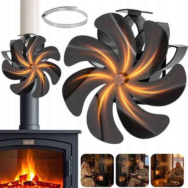 Termoelektrický Krbový Ventilátor Napájený Teplem, Krbový Ventilátor