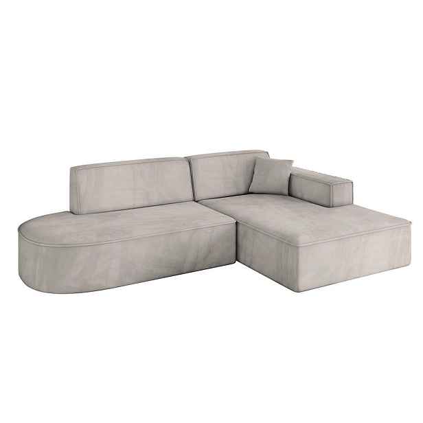 ALTDECOR ROHOVÁ SEDAČKA s otomanem, pravá IREA-L1-v4 232x165x77 Světle hnědá Velur