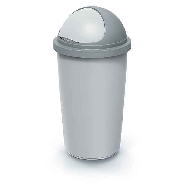Prosperplast Odpadkový koš COMPACTO ROLL 60 L popelavě šedý/světle šedý