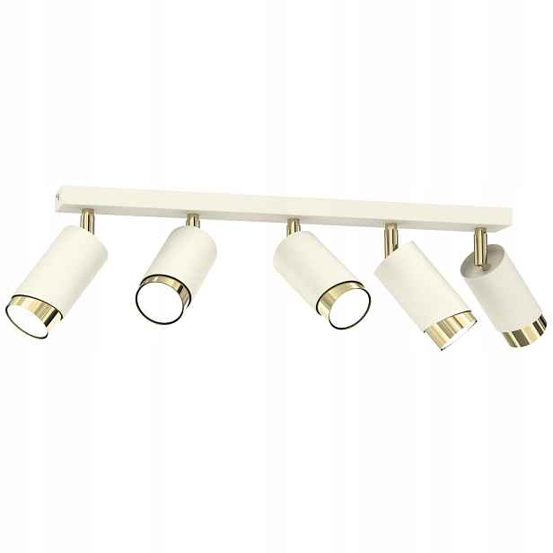 Stropní Svítidlo Béžová Stropní Svítidlo 5-bodová Tuby Zlatá GU10 Led Spot