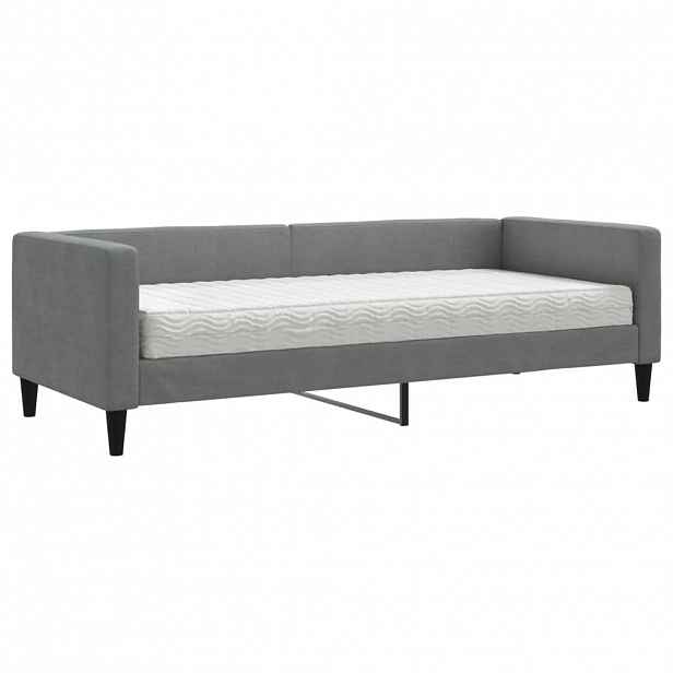 vidaXL Válenda s matrací tmavě šedá 80 x 200 cm textil