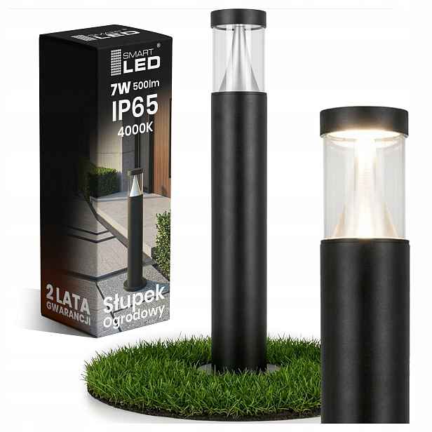 Zahradní Sloupek Led Stojací lampa 45 cm 7 W 500 lm IP44 Černá Venkovní