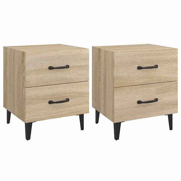 vidaXL Noční stolky 2 ks dub sonoma 40 x 35 x 47,5 cm