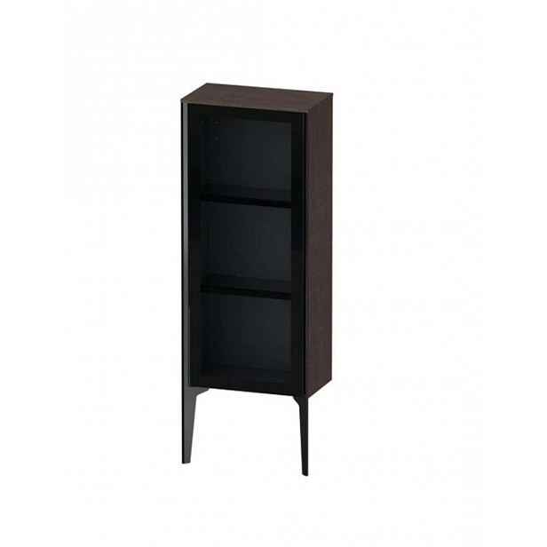 Duravit Xviu - Skříňka 89x40x24 cm, 1 dvířka, panty vpravo, sklo/tmavý dub XV1360RB272
