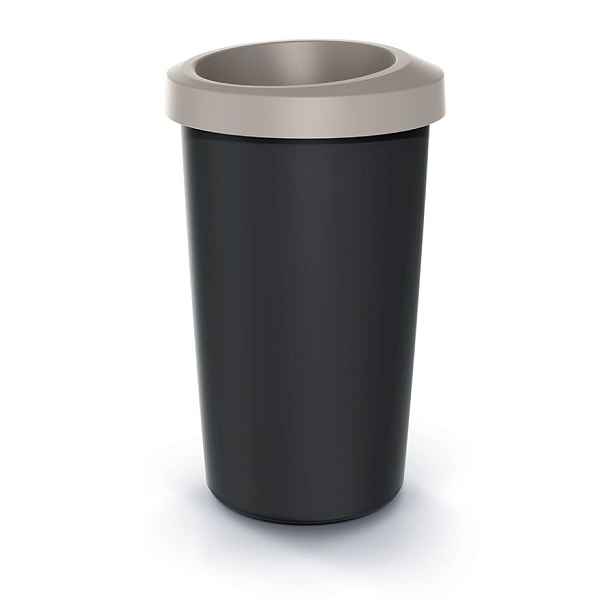 Prosperplast Odpadkový koš COMPACTO světle hnědý/černý, varianta 25 l