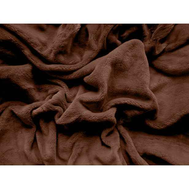 Prostěradlo mikroplyš SOFT 180x200 cm tmavě hnědé