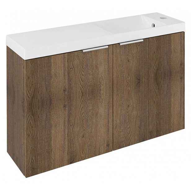 Sapho Latus - Umyvadlová skříňka X 79x50x22 cm, 2x dvířka, dub sherwood LT110-SET05
