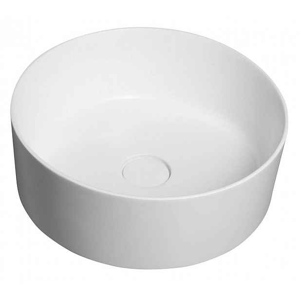 Sapho Thin - Umyvadlo na desku, průměr 38 cm, bez přepadu, matná bílá WN548