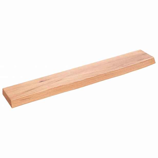vidaXL Nástěnná police světle hnědá 60x10x2 cm ošetřený masivní dub
