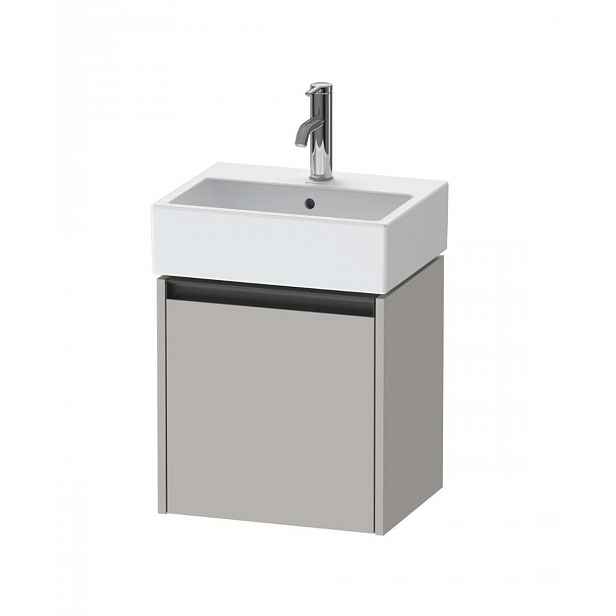 Duravit Ketho.2 - Umyvadlová skříňka 44x43x34 cm, 1 dvířka, panty vpravo, matná šedá K25070L07070000