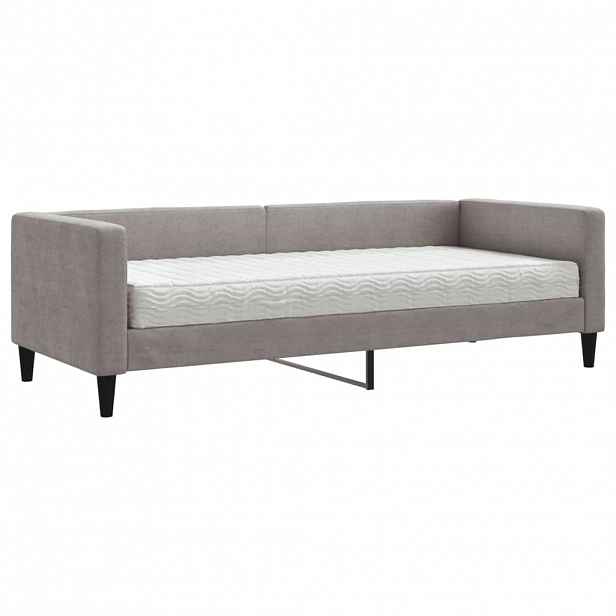 vidaXL Válenda s matrací taupe 80 x 200 cm textil