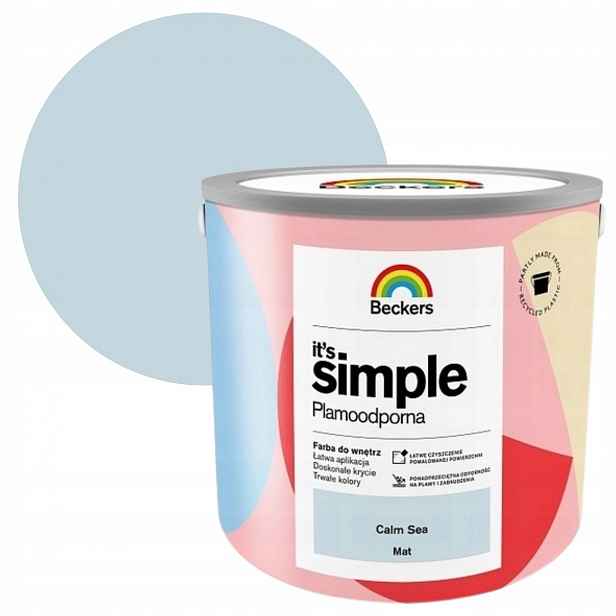 Beckers It'S Simple Calm Sea 2,5L Barva Odolná Vůči Skvrnám Na Stěny